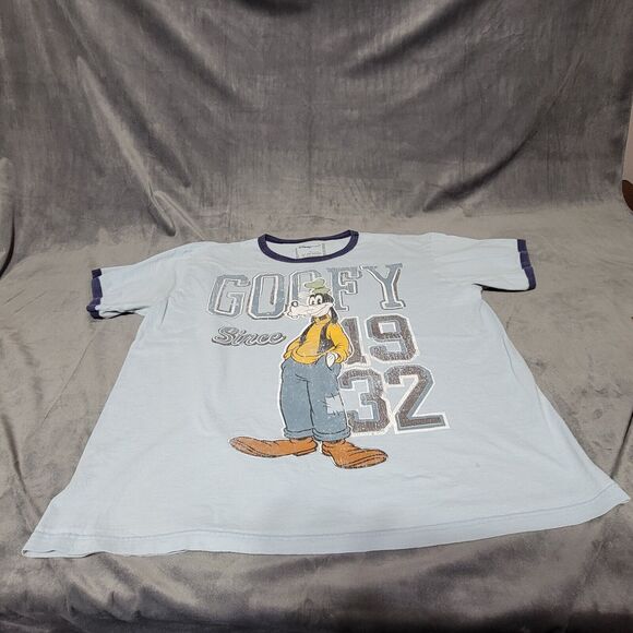Goofy Shirt, Adult XL, Light Blue Short Sleeve T-shirt - Picture 1 of 8
